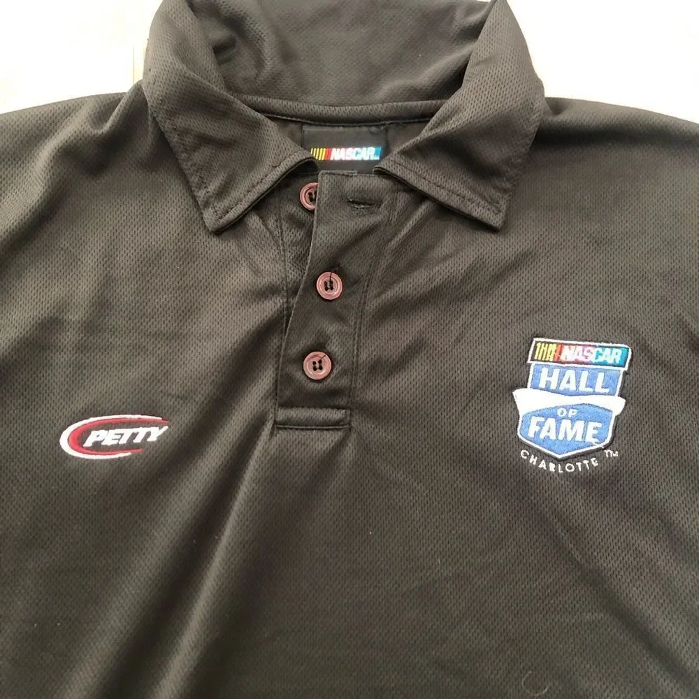 Richard Petty Nascar Racing Hall Of Fame Charlotte #43 Short Sleeve Polo Shirt M
